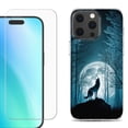 thumbnail image 1 of For iPhone 16 Pro Phone Case Cover, Shockproof Case with Tempered Glass Screen Protector, by OneToughShield - Wolf Moon, 1 of 4