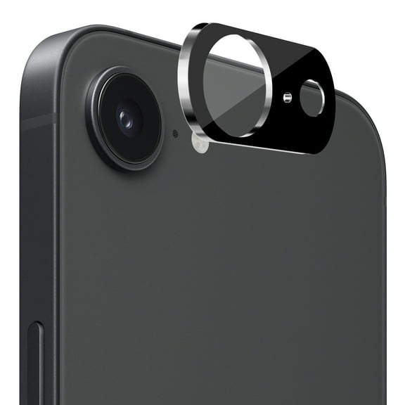 For iPhone 17E / 16E / SE4 Camera Lens Colored Edge Tempered(2.5D) - Black