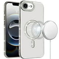 thumbnail image 1 of For iPhone 16E (E edition) / SE4 (2025) Diamond Magnetic Circle Thick TPU with Camera Protection - Silver, 1 of 3