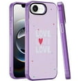 thumbnail image 1 of For iPhone 16E (E edition) / SE4 (2025) Double Layer Design IMD TPU Case - Love, 1 of 3