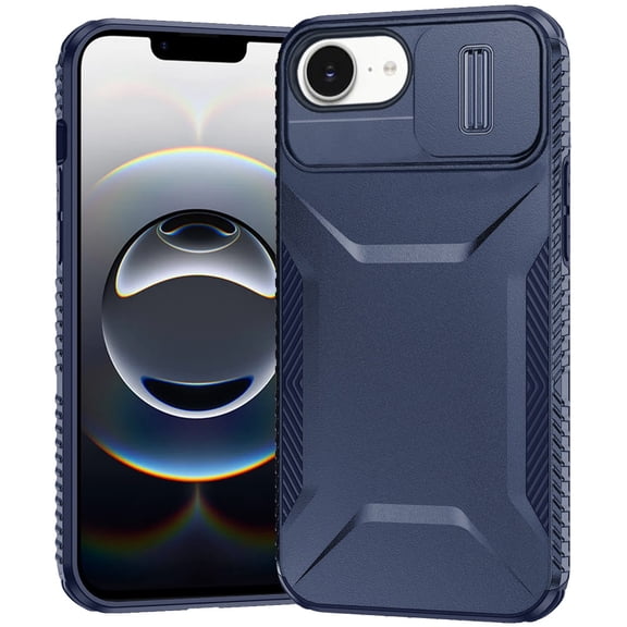 For iPhone 16E (E edition) / SE4 (2025) Ultimate U Design Hybrid with Camera Window Covering - Dark Blue