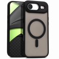 thumbnail image 1 of For iPhone Air Case [Compatible With MagSafe] Magnetic Shockproof Frosted Translucent Matte Slim Cover Black, 1 of 5