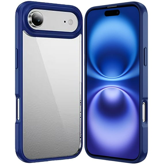 For iPhone 17 Air HQ Transparent Thick 2.0mm Hybrid Case - Navy Blue