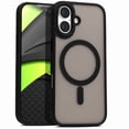 thumbnail image 1 of For iPhone 17 Case [Compatible With MagSafe] Magnetic Shockproof Frosted Translucent Matte Slim Cover Black, 1 of 5