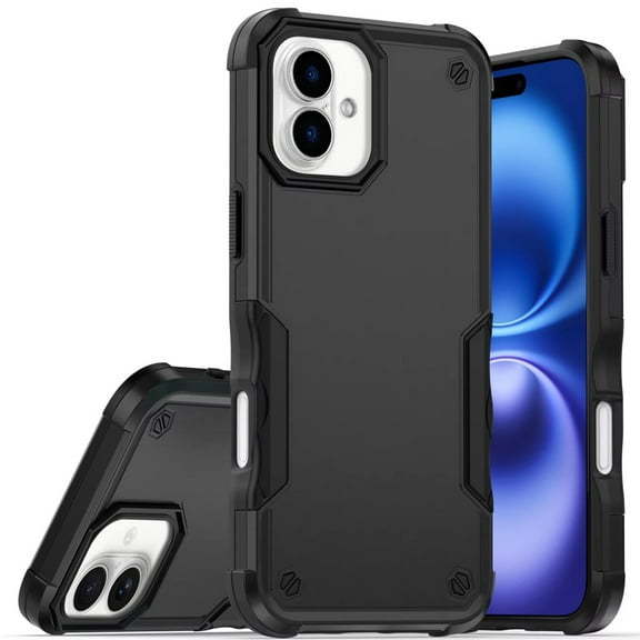 For iPhone 17 Exquisite Tough Shockproof Hybrid Case Cover - Black