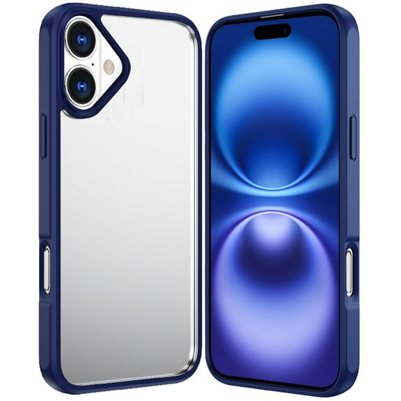 For iPhone 17 HQ Transparent Thick 2.0mm Hybrid Case - Navy Blue