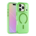 thumbnail image 1 of For iPhone 17 Pro Case (Compatible with MagSafe) Slim Frosted Translucent Shockproof with Anti-Fingerprint Phone Case,Green,For iPhone 17 Pro, 1 of 8