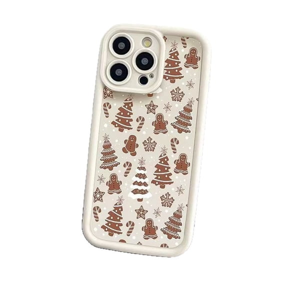 For iPhone 17 Pro Max Case Christmas Gingerbread Tree Soft Silicone Shockproof Cute Holiday Compatible with iPhone 16 15 14 13 12 11