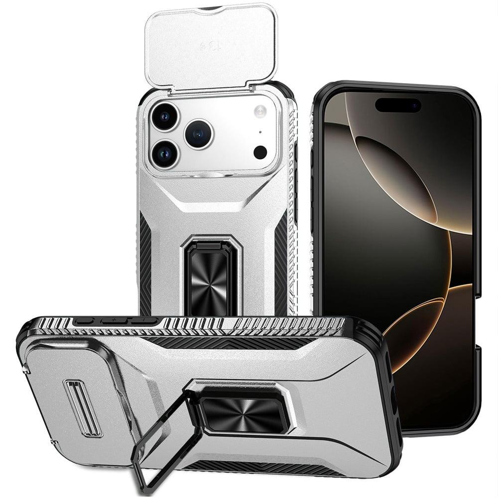 Extra Large Lens Case For iPhone 17 Pro Max Case Full Coverage Metal Stand Lens Cover ...