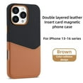 thumbnail image 1 of For iPhone 17 Pro Max Case Two-Tone Leather Texture Skin-Feel ShockprootMinimalist Design Compatible with iPre 16 15 14 13, 1 of 6