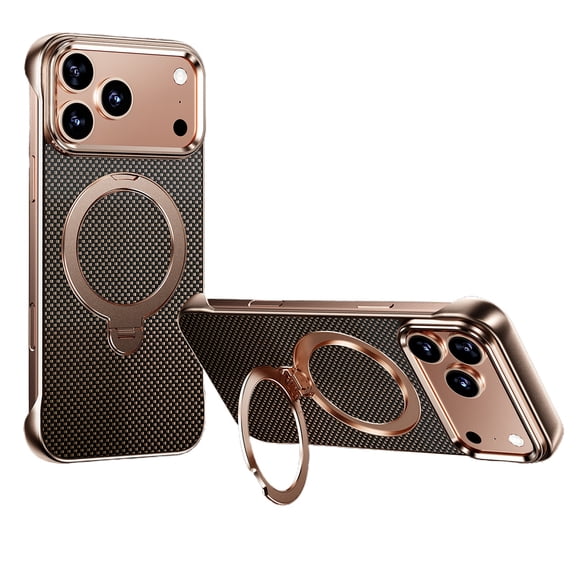 For iPhone 17 Pro Max Case with 360° Rotating Ring,Fit for MagSafe, Anti-fingerprint Shockproof,Magnetic Frameless Phone Cover