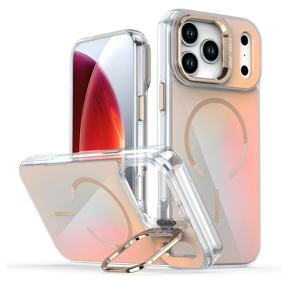 For iPhone 17 Pro Max Case with Camera Stand,Fit for MagSafe,Not Yellowing,Anti-drop,Magnetic Cell Phone Shell