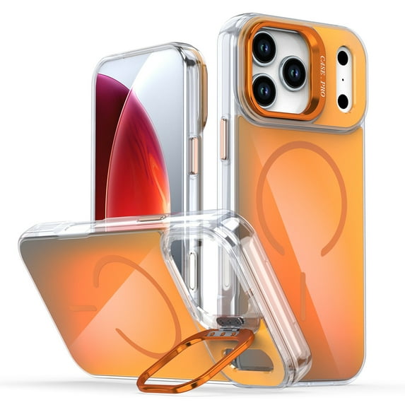 For iPhone 17 Pro Max Case with Camera Stand,Fit for MagSafe,Not Yellowing,Anti-drop,Magnetic Cell Phone Shell
