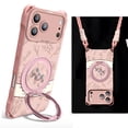 thumbnail image 1 of For iPhone 17 Pro Max Case with Strap,Fit for Magsafe,360°Rotating Stand,Anti-drop Magnetic Silicone Phone Protective Cover, 1 of 6