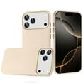 thumbnail image 1 of For iPhone 17 Pro Max Classy Slick Chromed Around Hybrid Case Cover - White, 1 of 3