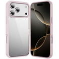 thumbnail image 1 of For iPhone 17 Pro Max HQ Transparent Thick 2.0mm Hybrid Case - Pink, 1 of 3
