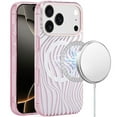 thumbnail image 1 of For iPhone 17 Pro Max [Magnetic] Double Layer Design IMD Case -Wave Pink Zebra Stripes, 1 of 3