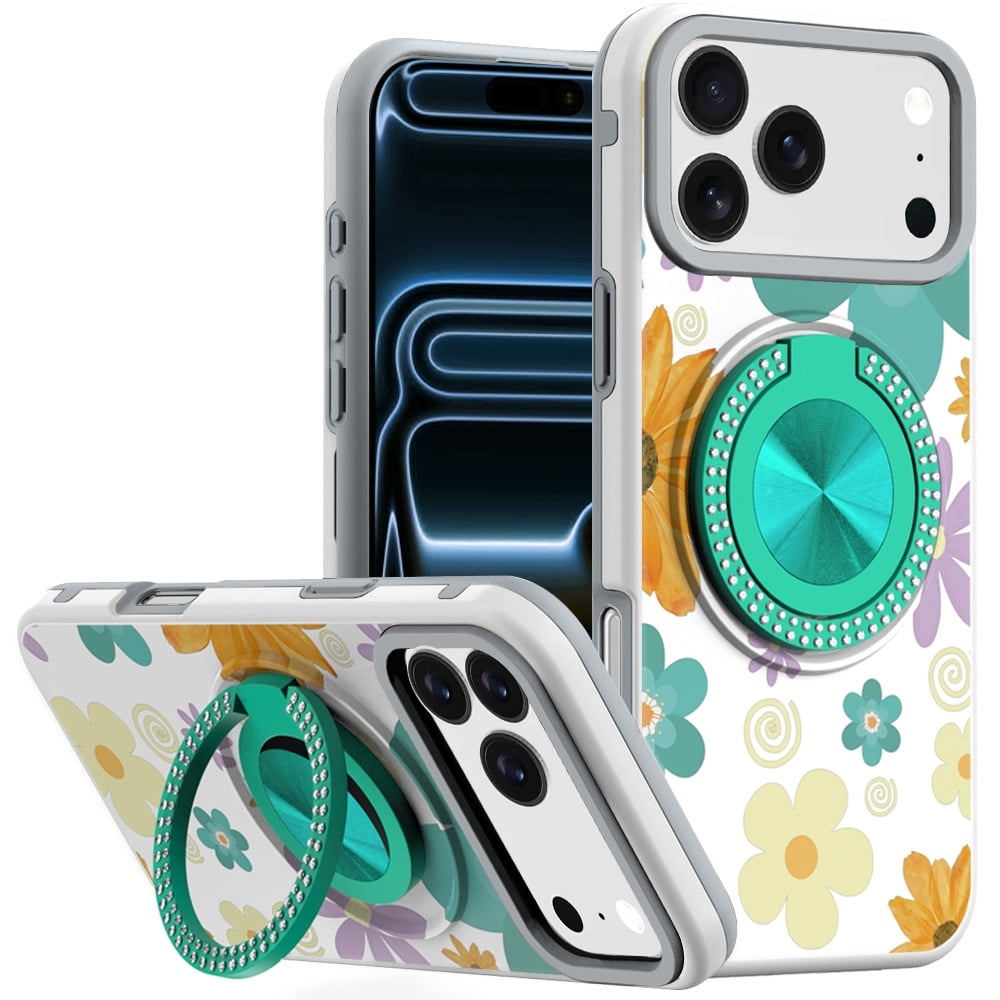 For iPhone 17 Pro Max Metal Diamond CD Pattern Design Matte