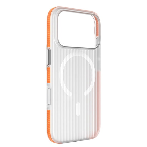 For iPhone 17 Pro Max Phone Case,Fit for MagSafe,Anti-yellowing,Stripes Anti-slip Anti-drop,Durable Magnetic Phone Shell