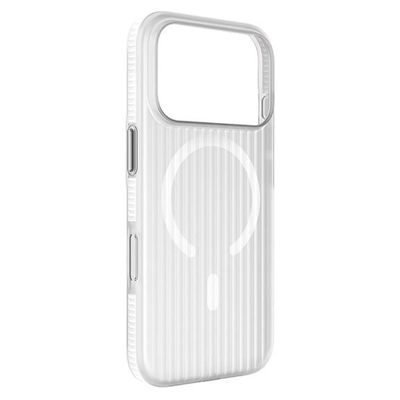 For iPhone 17 Pro Max Phone Case,Fit for MagSafe,Anti-yellowing,Stripes Anti-slip Anti-drop,Durable Magnetic Phone Shell