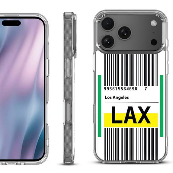 For iPhone 17 Pro Max Protective Shockproof Phone Case, by OneToughShield - Airport Tag / Los Angeles