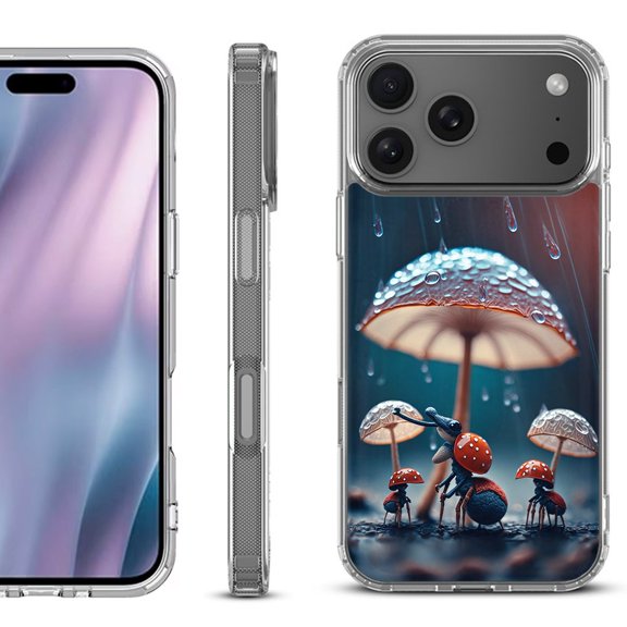 For iPhone 17 Pro Max Protective Shockproof Phone Case, by OneToughShield - Ant n Mushroom