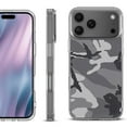 thumbnail image 1 of For iPhone 17 Pro Max Protective Shockproof Phone Case, by OneToughShield - Camo B/W, 1 of 5