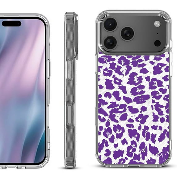 For iPhone 17 Pro Max Protective Shockproof Phone Case, by OneToughShield - Cheetah Purple