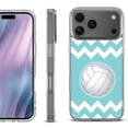 thumbnail image 1 of For iPhone 17 Pro Max Protective Shockproof Phone Case, by OneToughShield - Chevron/Volleyball, 1 of 5