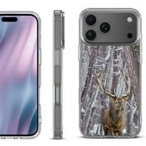 For iPhone 17 Pro Max Protective Shockproof Phone Case, by OneToughShield - Deer/Snow/Camo