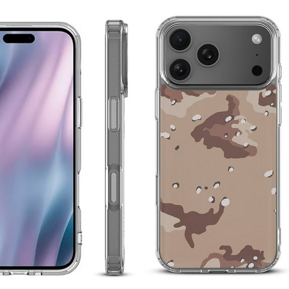 For iPhone 17 Pro Max Protective Shockproof Phone Case, by OneToughShield - Desert Camo