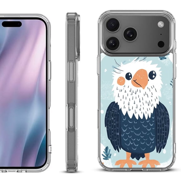 For iPhone 17 Pro Max Protective Shockproof Phone Case, by OneToughShield - Eagle Smile
