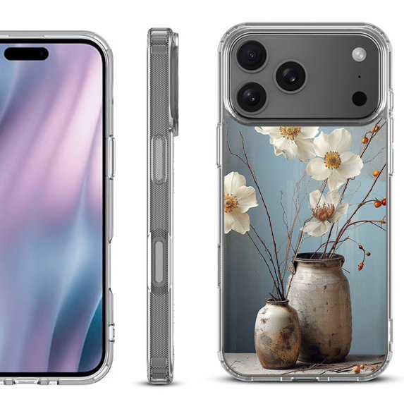 For iPhone 17 Pro Max Protective Shockproof Phone Case, by OneToughShield - Flower Sensation