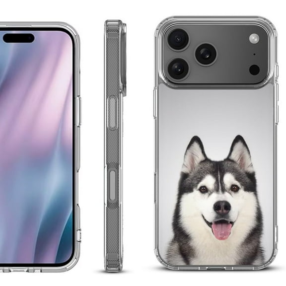 For iPhone 17 Pro Max Protective Shockproof Phone Case, by OneToughShield - Husky Face