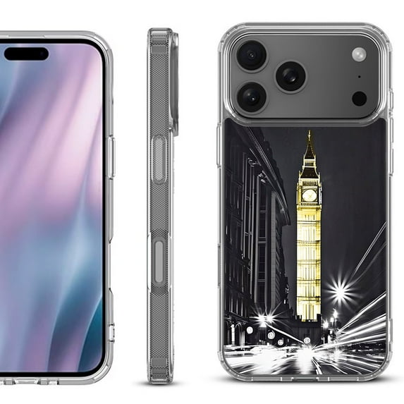 For iPhone 17 Pro Max Protective Shockproof Phone Case, by OneToughShield - London Night