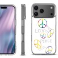 thumbnail image 1 of For iPhone 17 Pro Max Protective Shockproof Phone Case, by OneToughShield - Love/Peace, 1 of 5
