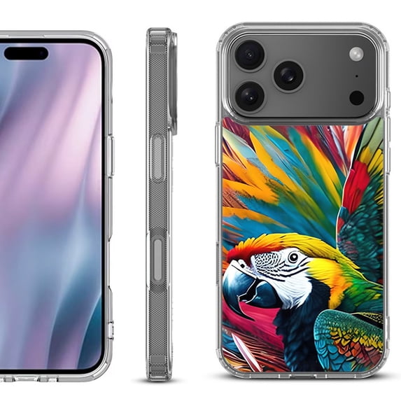 For iPhone 17 Pro Max Protective Shockproof Phone Case, by OneToughShield - Macaw