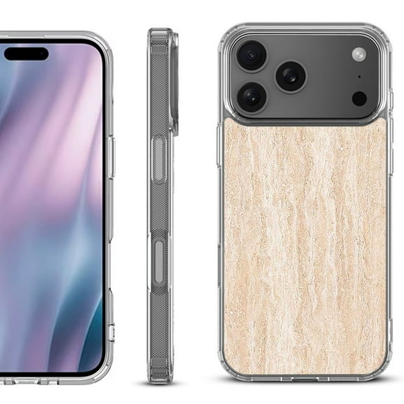 For iPhone 17 Pro Max Protective Shockproof Phone Case, by OneToughShield - Marble/Coffee Tone