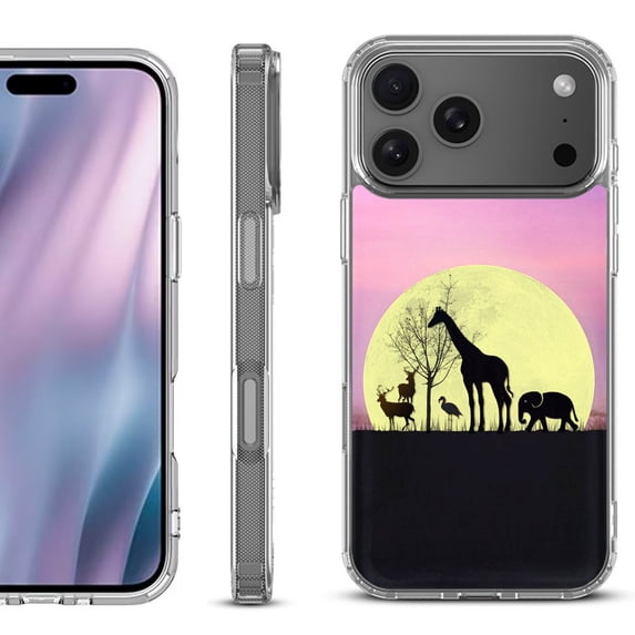 For iPhone 17 Pro Max Protective Shockproof Phone Case, by OneToughShield - Moonlight Safari