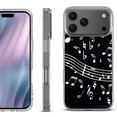 thumbnail image 1 of For iPhone 17 Pro Max Protective Shockproof Phone Case, by OneToughShield - Music Notes / Black, 1 of 5