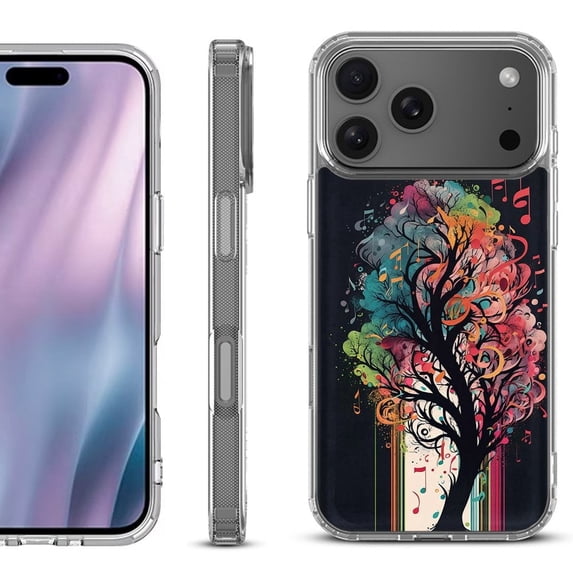 For iPhone 17 Pro Max Protective Shockproof Phone Case, by OneToughShield - Musical Tree