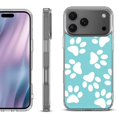 thumbnail image 1 of For iPhone 17 Pro Max Protective Shockproof Phone Case, by OneToughShield - Pet Paw / Teal, 1 of 5