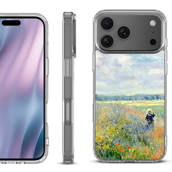 For iPhone 17 Pro Max Protective Shockproof Phone Case, by OneToughShield - Poppy Field