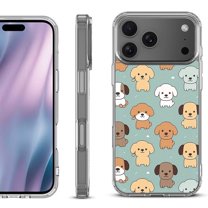 For iPhone 17 Pro Max Protective Shockproof Phone Case, by OneToughShield - Puppies