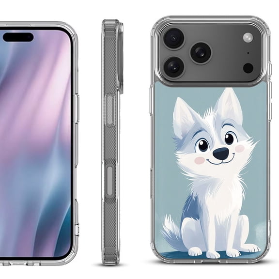 For iPhone 17 Pro Max Protective Shockproof Phone Case, by OneToughShield - Puppy Charm
