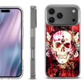 thumbnail image 1 of For iPhone 17 Pro Max Protective Shockproof Phone Case, by OneToughShield - Rose Skull, 1 of 5