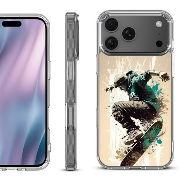 For iPhone 17 Pro Max Protective Shockproof Phone Case, by OneToughShield - Skateboarding