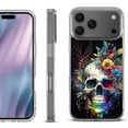 thumbnail image 1 of For iPhone 17 Pro Max Protective Shockproof Phone Case, by OneToughShield - Skull Flower, 1 of 5
