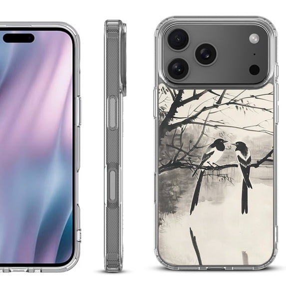 For iPhone 17 Pro Max Protective Shockproof Phone Case, by OneToughShield - Springtime Birds