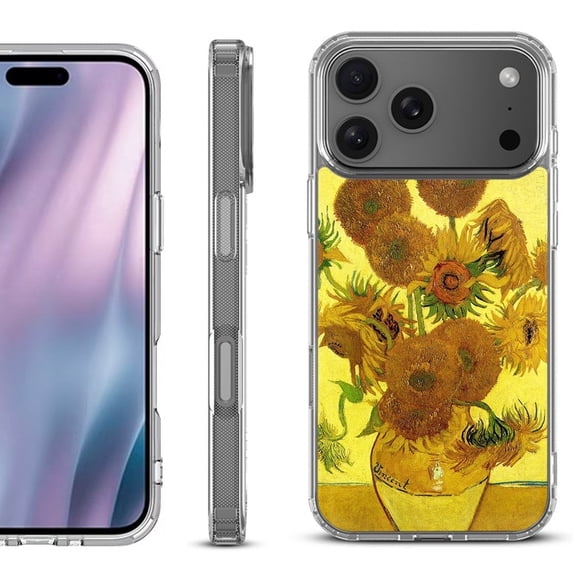 For iPhone 17 Pro Max Protective Shockproof Phone Case, by OneToughShield - Sunflower